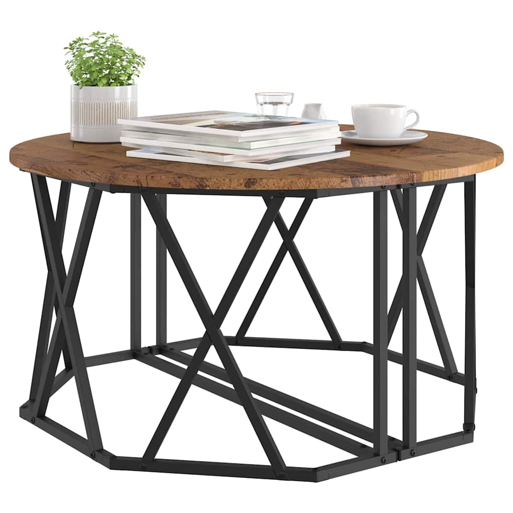 vidaXL Salontafel - Vintage Stijl, 80x80x42 cm, Gemaakt van Hout