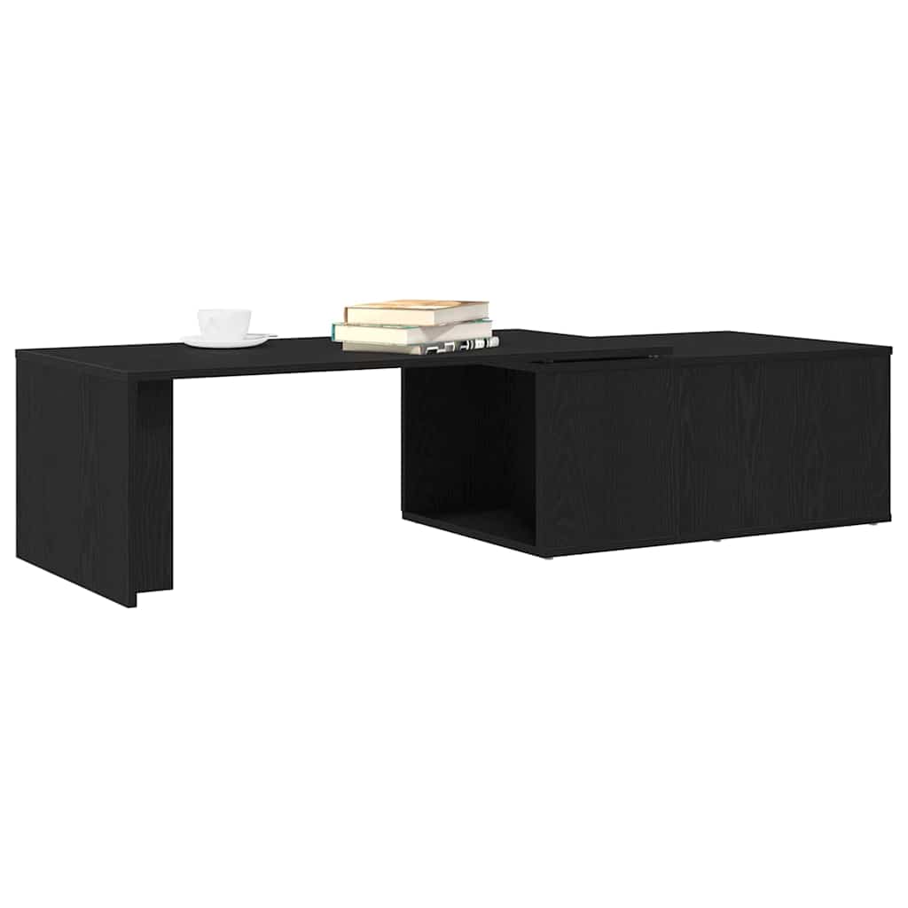 vidaXL Salontafel Zwart Eiken 150x50x35 cm Gelaagd Hout