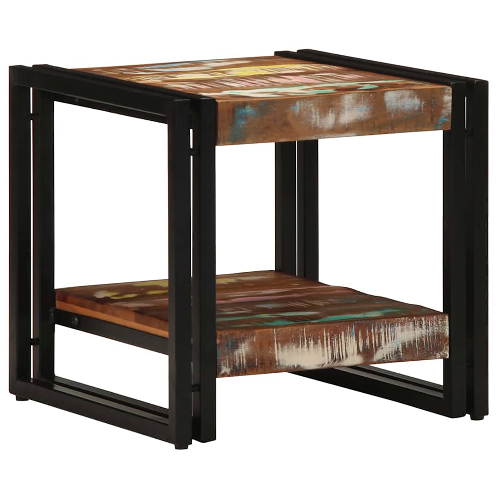 vidaXL Salontafel 40x50x38 cm massief gerecycled hout meerkleurig