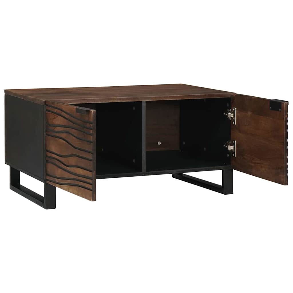 vidaXL Salontafel - 80 x 50 x 40 cm, van massief hout en spaanplaat.