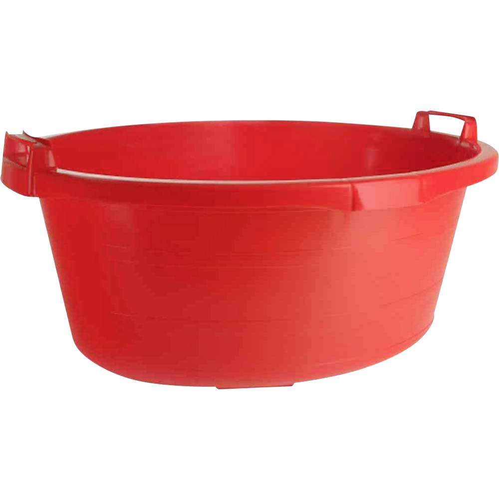 Lockweiler Bak ovaal 55 cm/27 L rood staande handgrepen