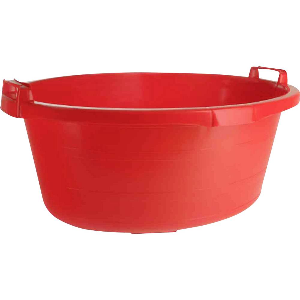 Lockweiler Bak ovaal 75 cm/60 L rood staande handgrepen