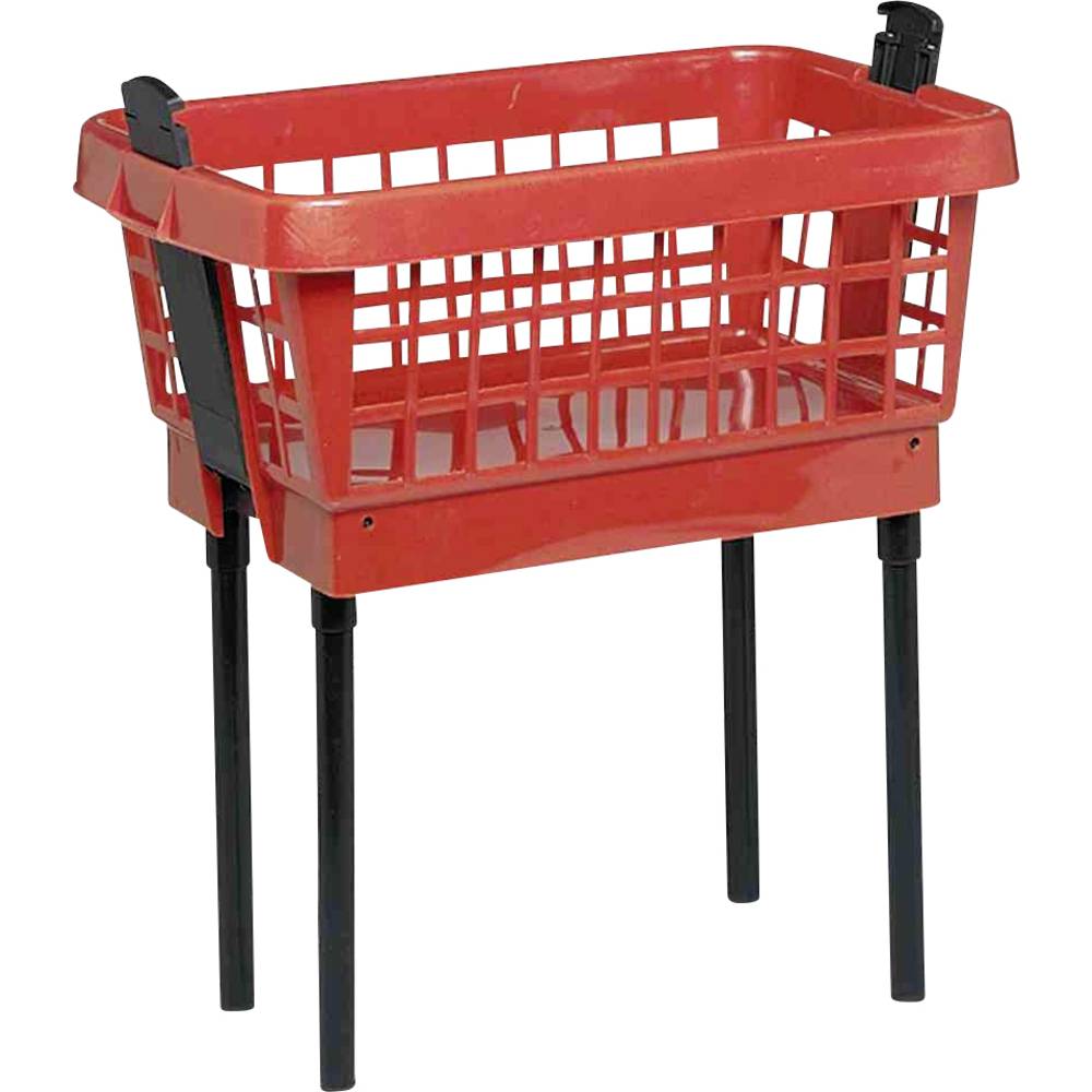 Lockweiler Wasmand met voeten rood, 65 cm.