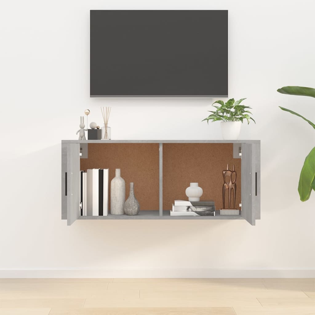 vidaXL Tv-wandmeubel 100x34,5x40 cm betongrijs
