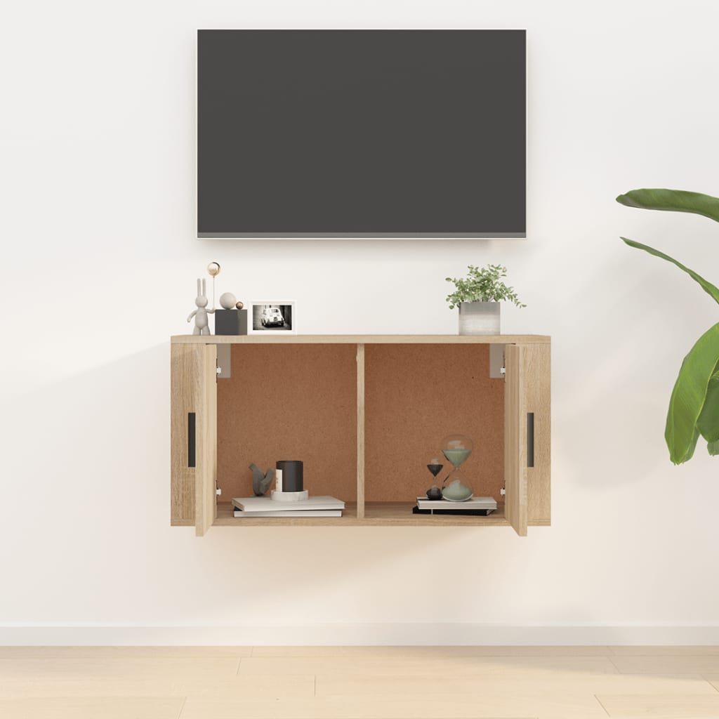 vidaXL Tv-wandmeubel 80x34,5x40 cm sonoma eikenkleurig