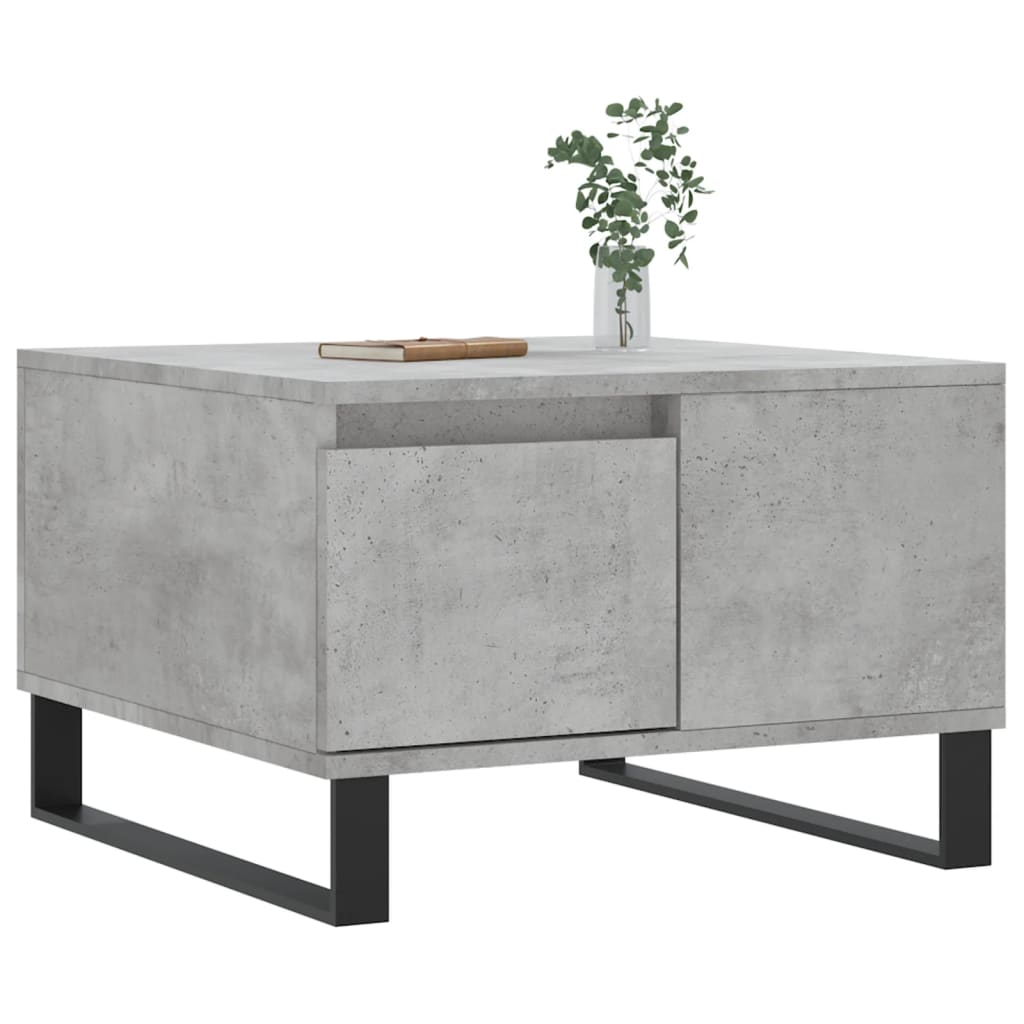 vidaXL Salontafel 55x55x36,5 cm bewerkt hout betongrijs