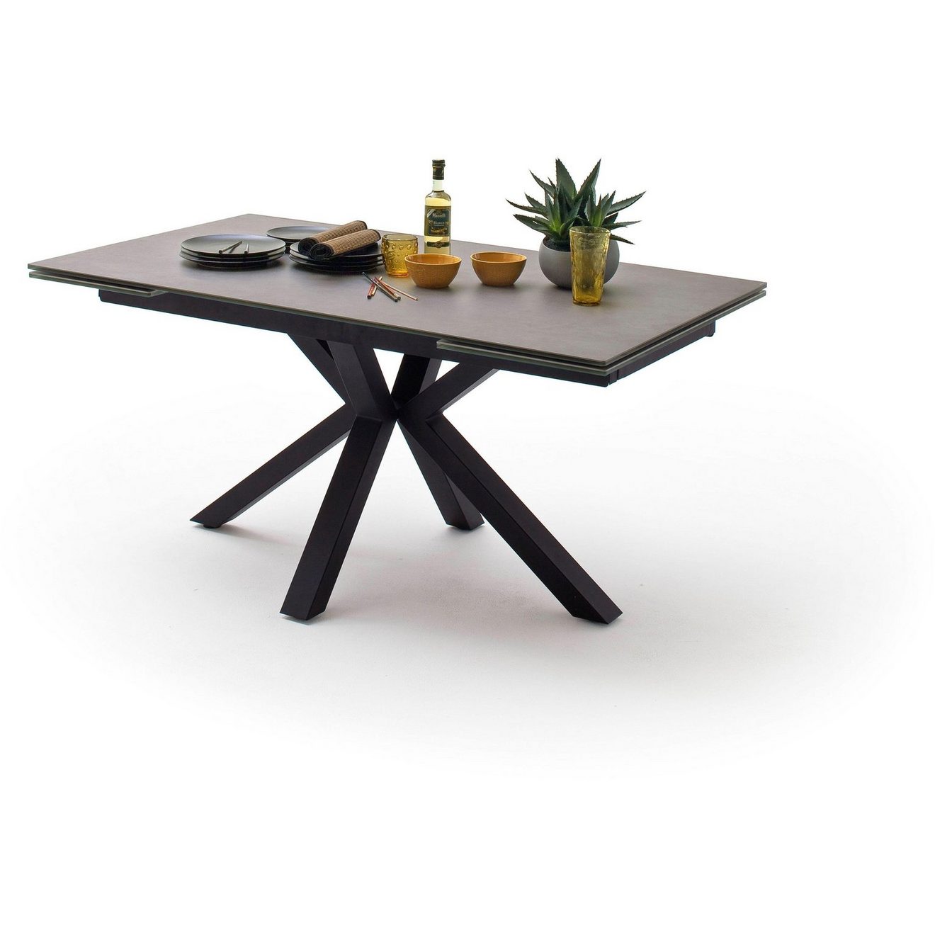 MCA furniture Eettafel Nagano Eettafel glas-keramiek met uittrekbaar deel aan de kopse kant