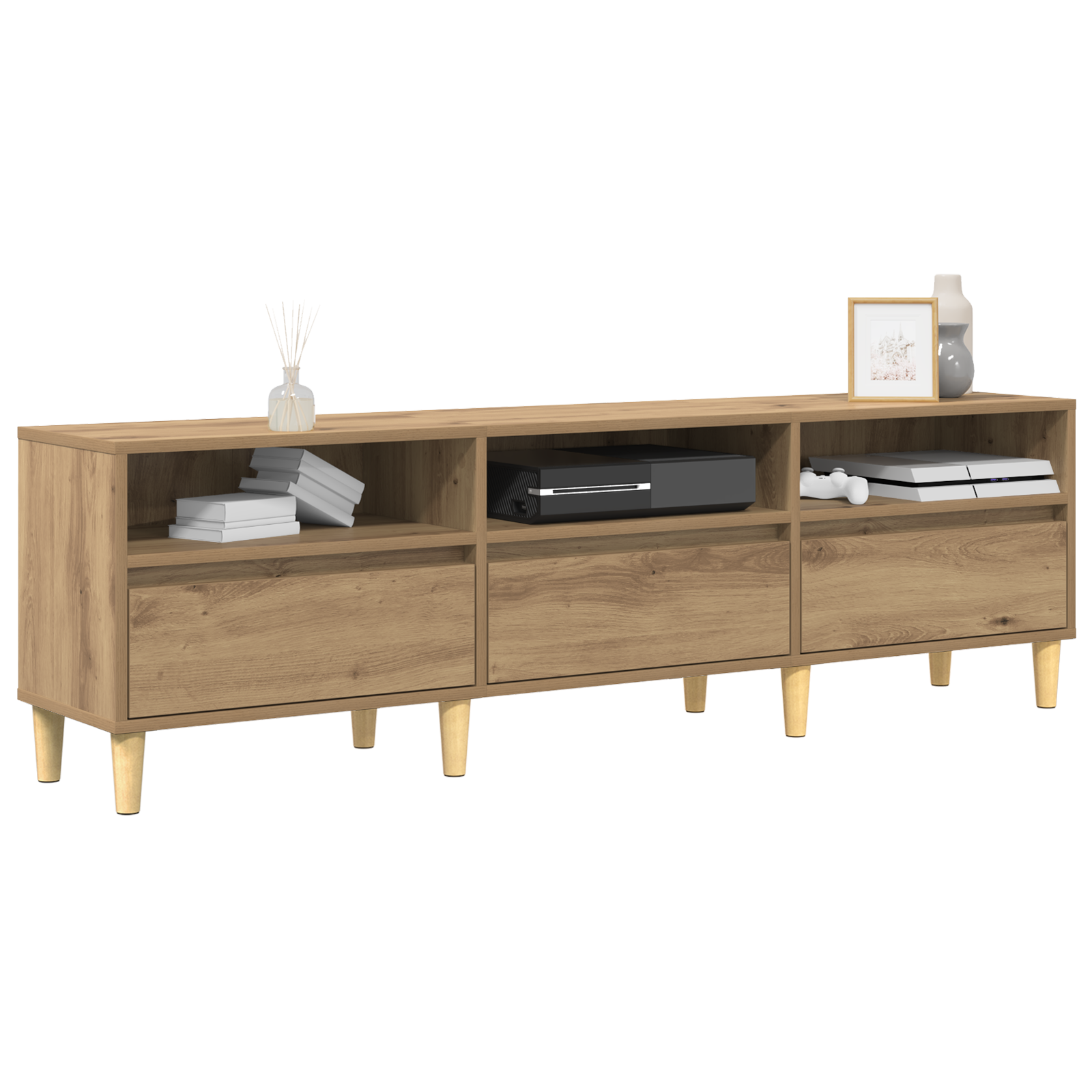 vidaXL TV-kast artisanaal eikenkleurig 150 x 30 x 45 cm Bewerkt hout