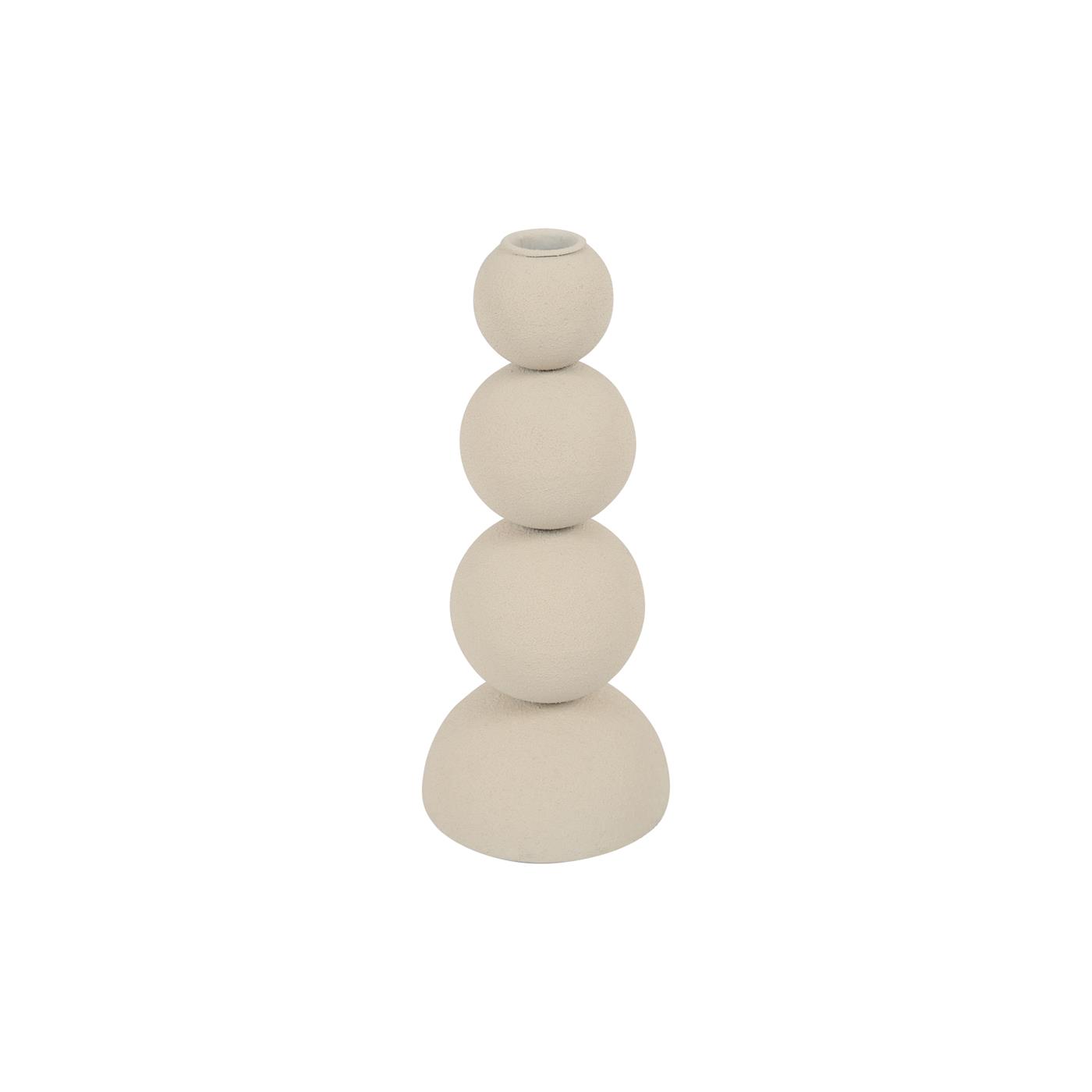 Countryfield Kandelaar Saris M crème Ø10xH23,5cm