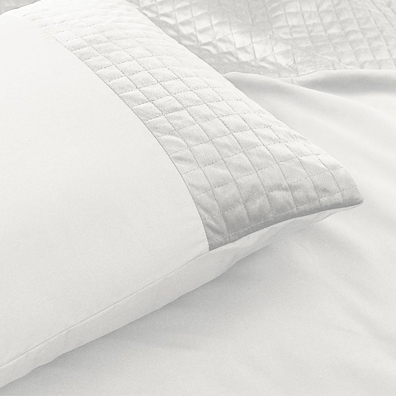 Sleeptime Kussenslopen Velvet Band: 2 Pack Wit Wit  - 