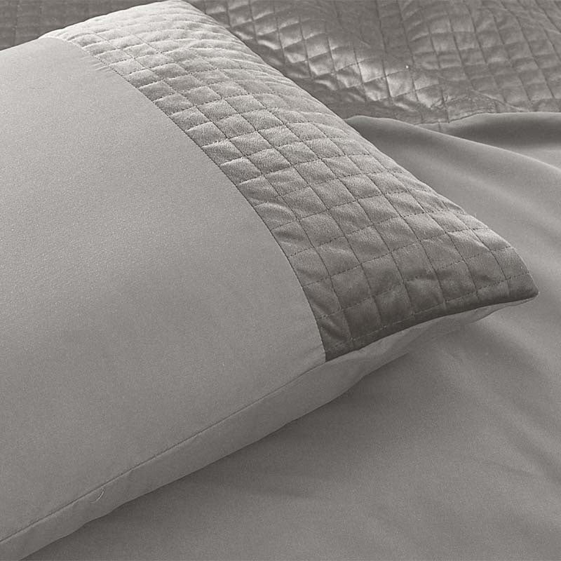 Sleeptime Kussenslopen Velvet Band: 2 Pack Grijs Sand Grijs Sand  - 