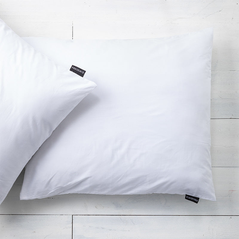 Presence 2 PACK: Kussenslopen Percale Katoen Wit Effen 60x70 Cm Ademend  - 