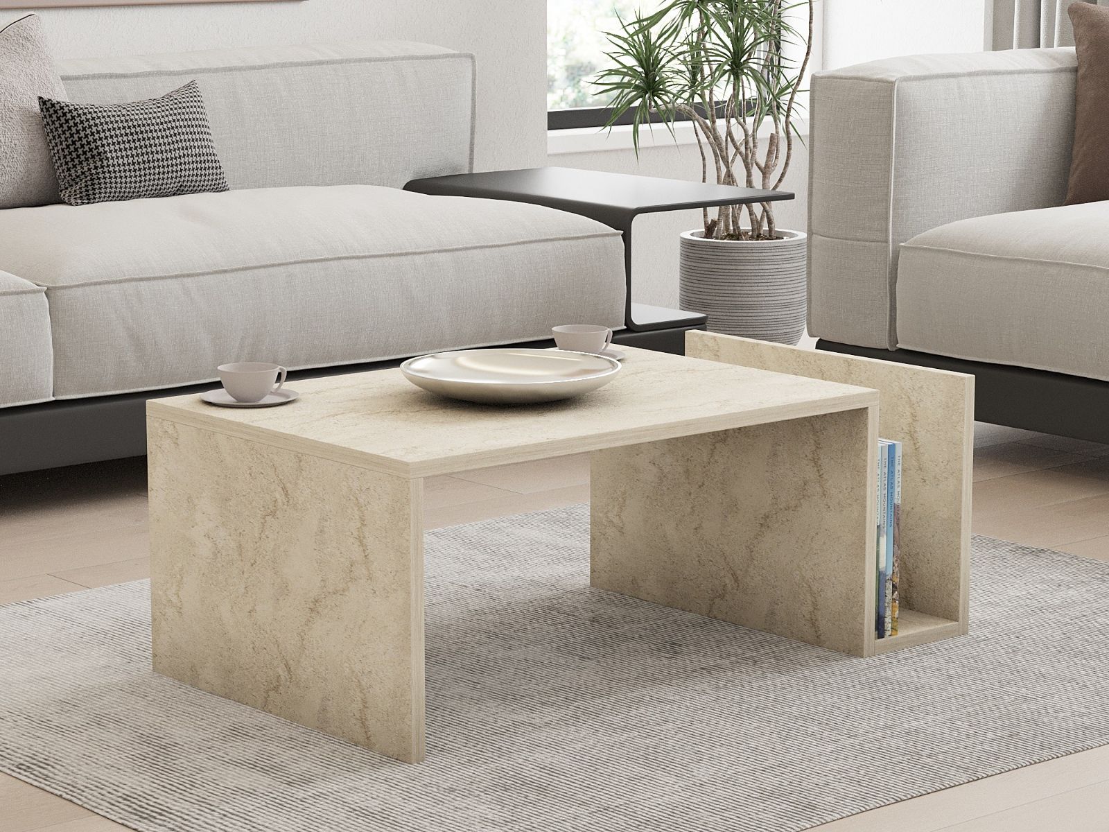 Mobistoxx Salontafel MEMORY 87 cm travertijn