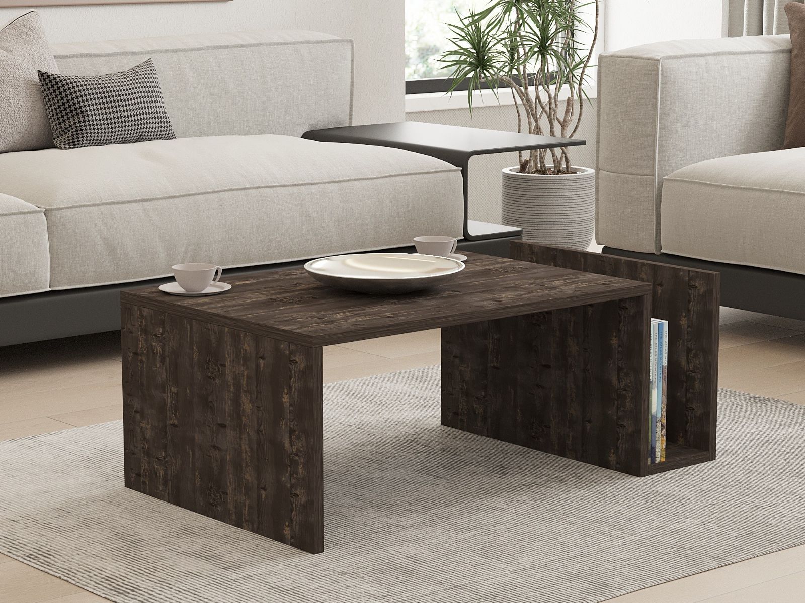 Mobistoxx Salontafel MEMORY 87 cm donkere eik