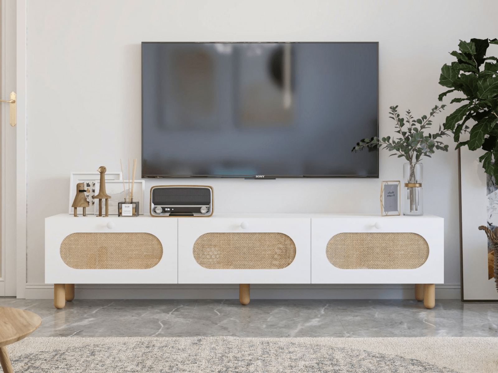 Mobistoxx Tv-meubel ELEMA 3 deuren wit