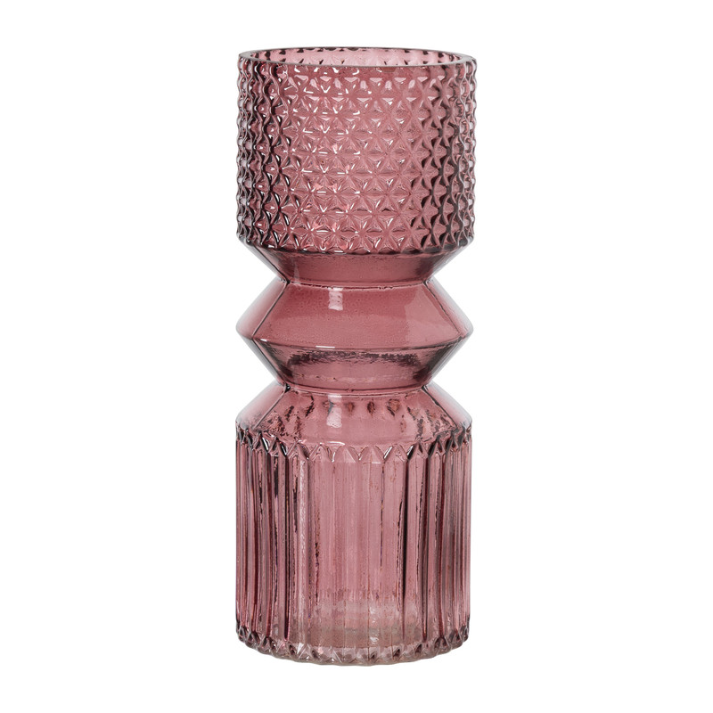 Xenos Vaas diabolo - roze - ø9.5x24.5 cm