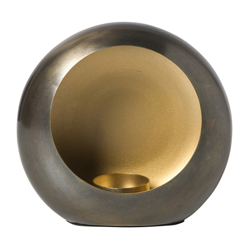 Xenos Waxinelichthouder brons - groot - 21x15x8.5 cm
