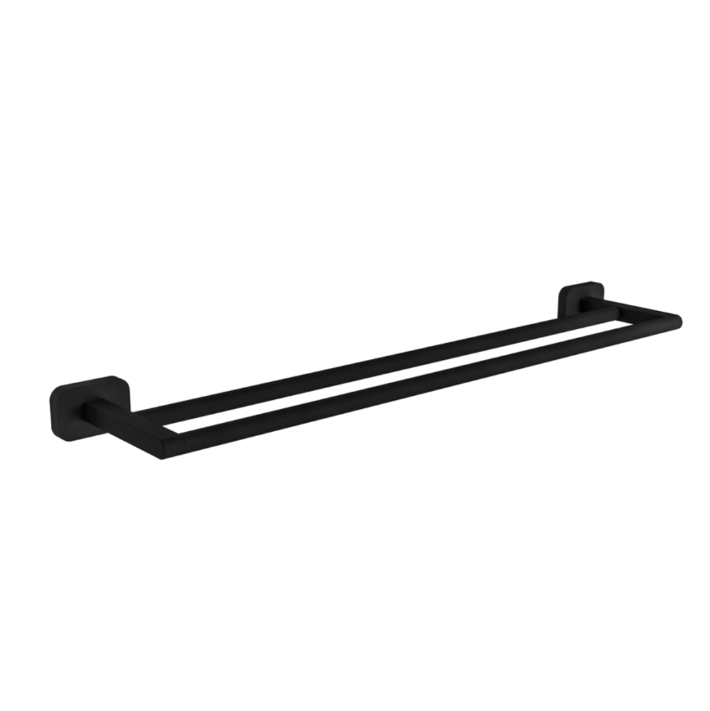 Eastbrook Asti messing handdoekbeugel dubbel zwart mat