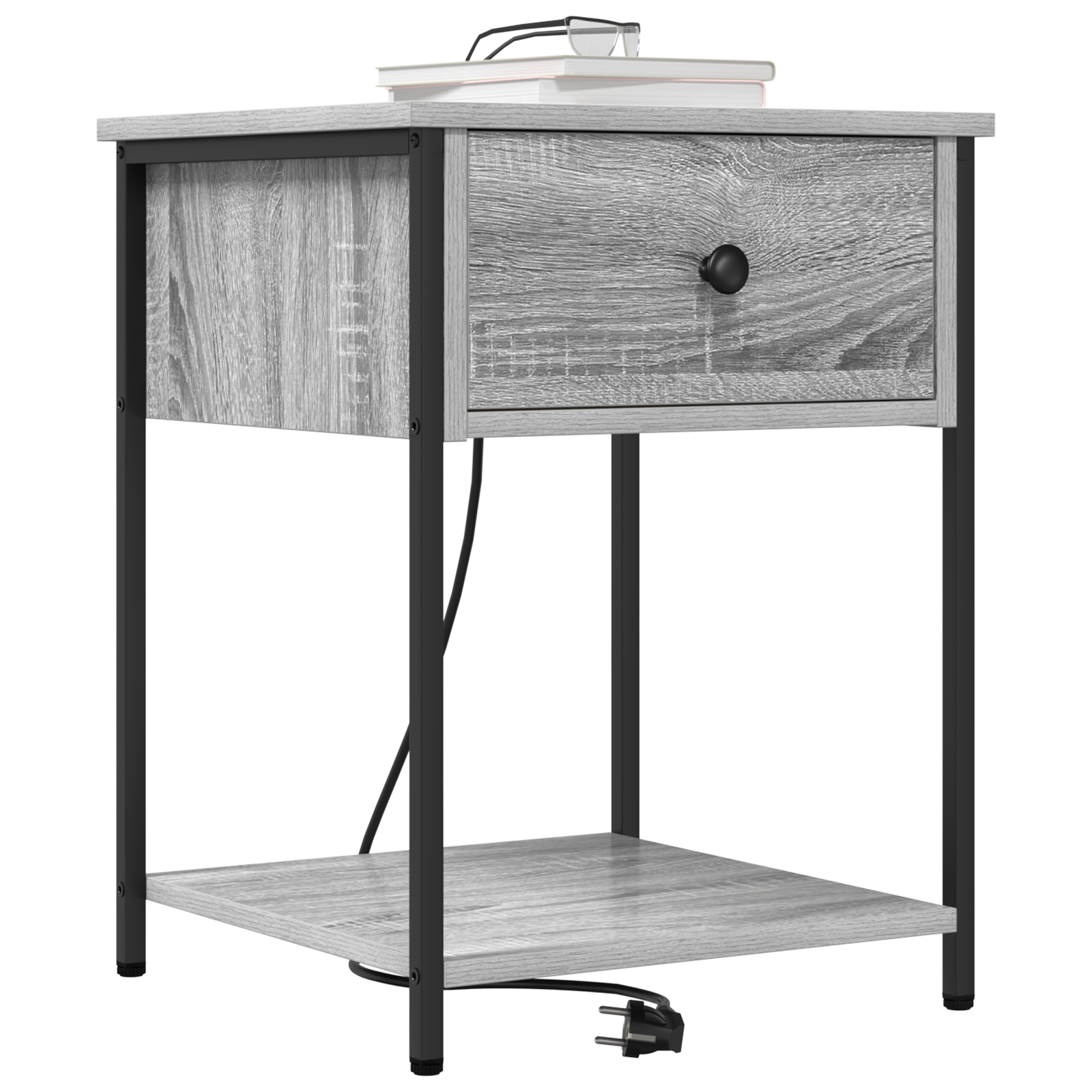 vidaXL Nachtkastje 2 pcs Grijs sonoma 42 x 41 x 56 cm Bewerkt hout
