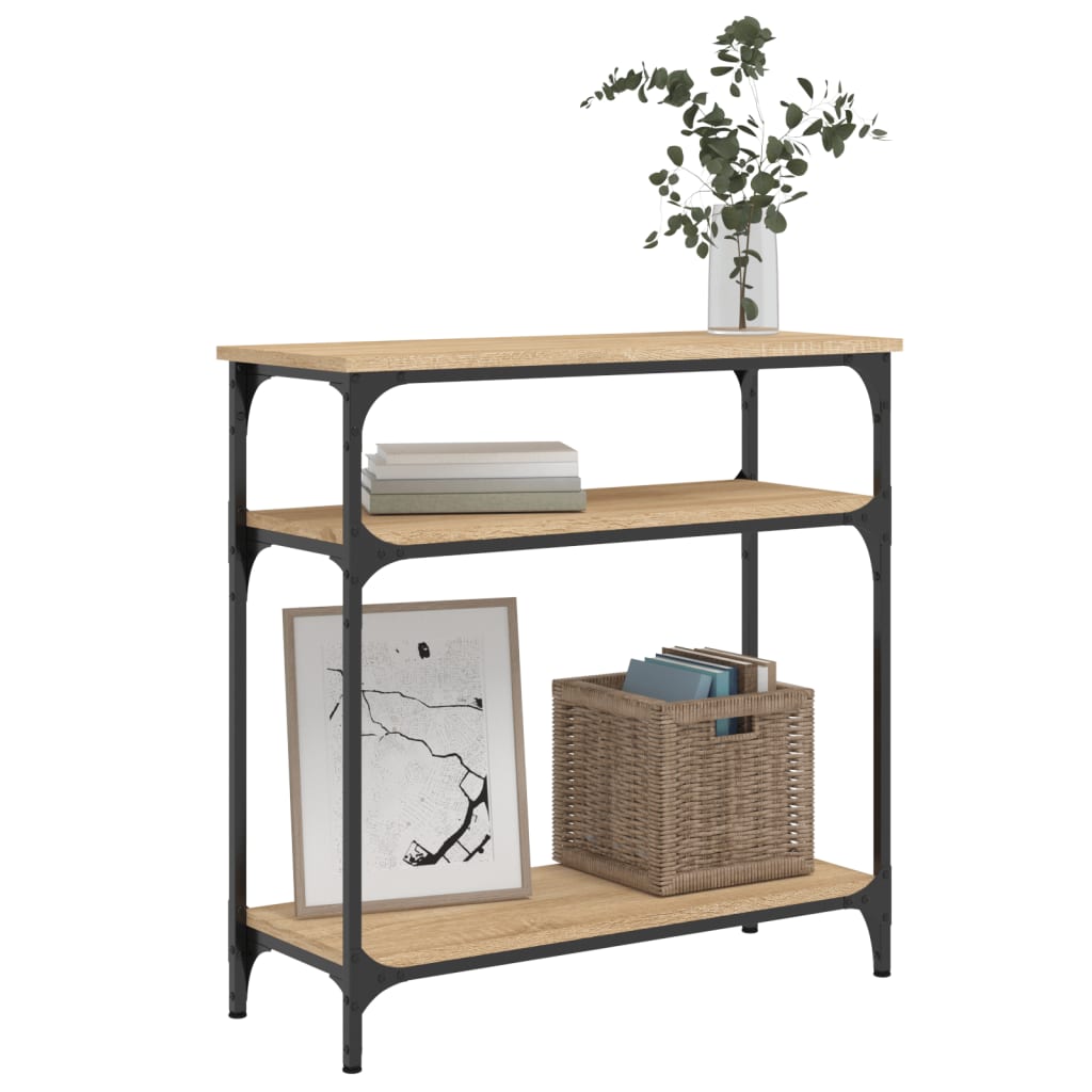 vidaXL Wandtafel 75x29x75 cm bewerkt hout sonoma eikenkleurig