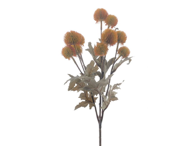 Hortus Kunstbloem globe thistle orange/yellow, 57 cm - 