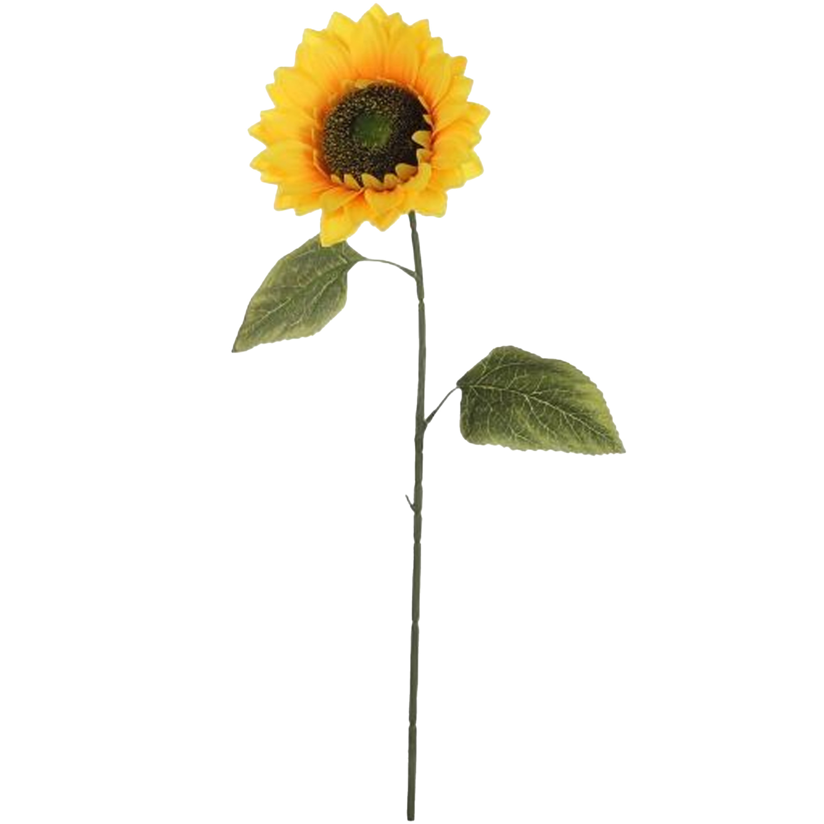 Mica Decorations Kunstbloem Zonnebloem tak - 72 cm - geel - kunst zijdebloem - decoratie -