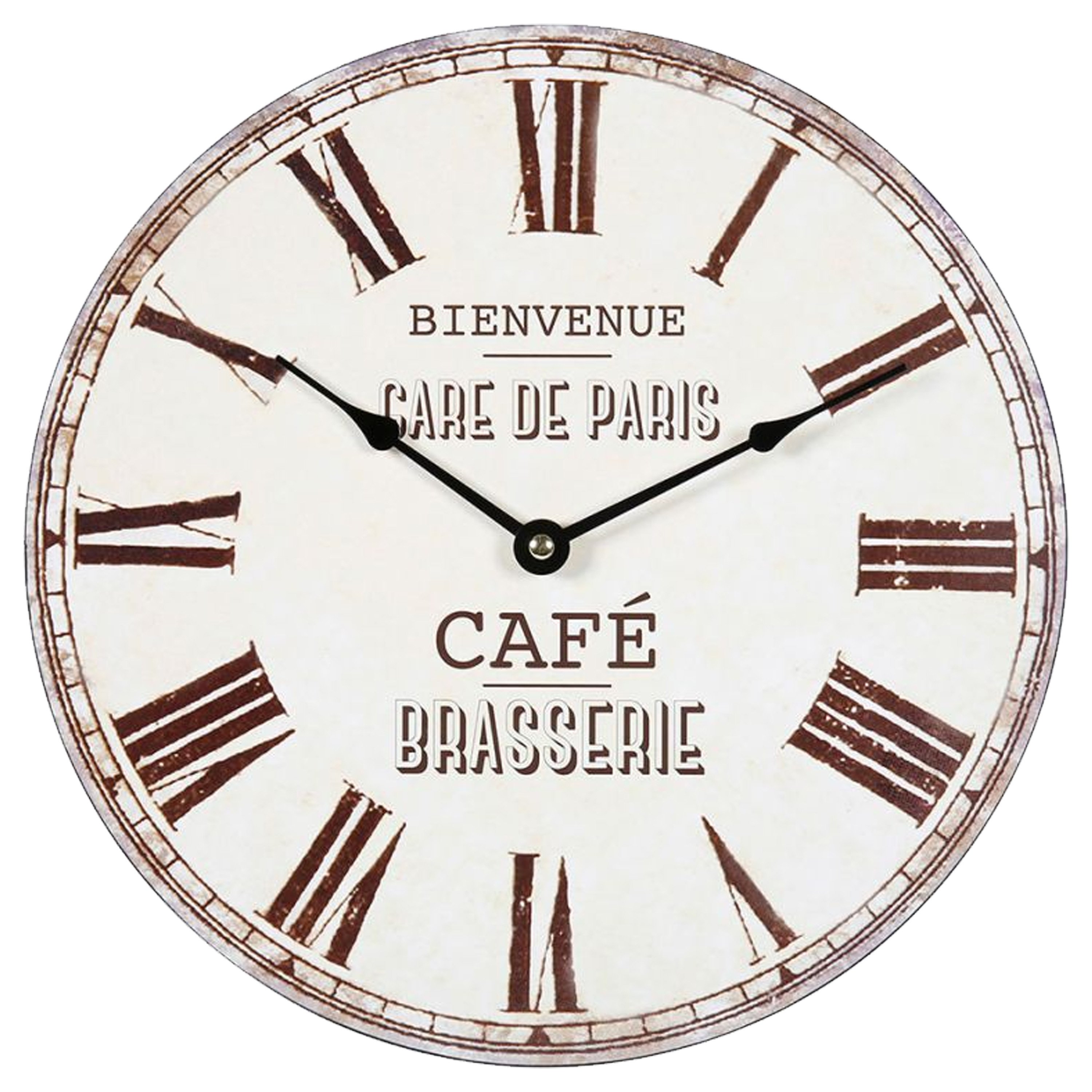 OSTARIA Wandklok/muur klok - cafe brasserie klok - D30 cm - mdf -