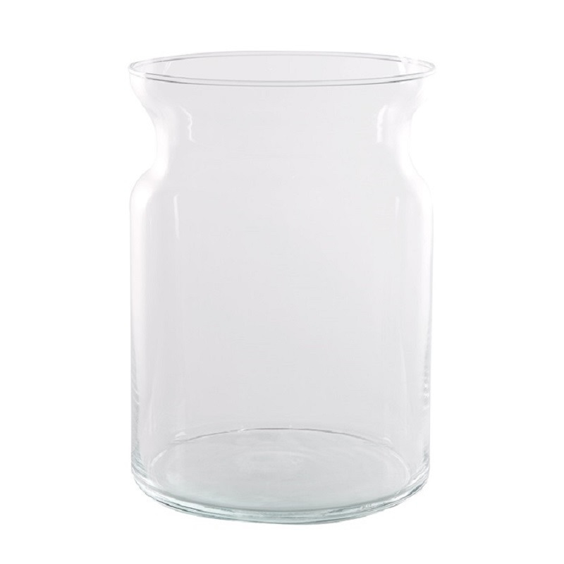 Hakbijl Glass Stijlvolle bloemenvaas - glas - transparant - 25 x 18 cm - modern -