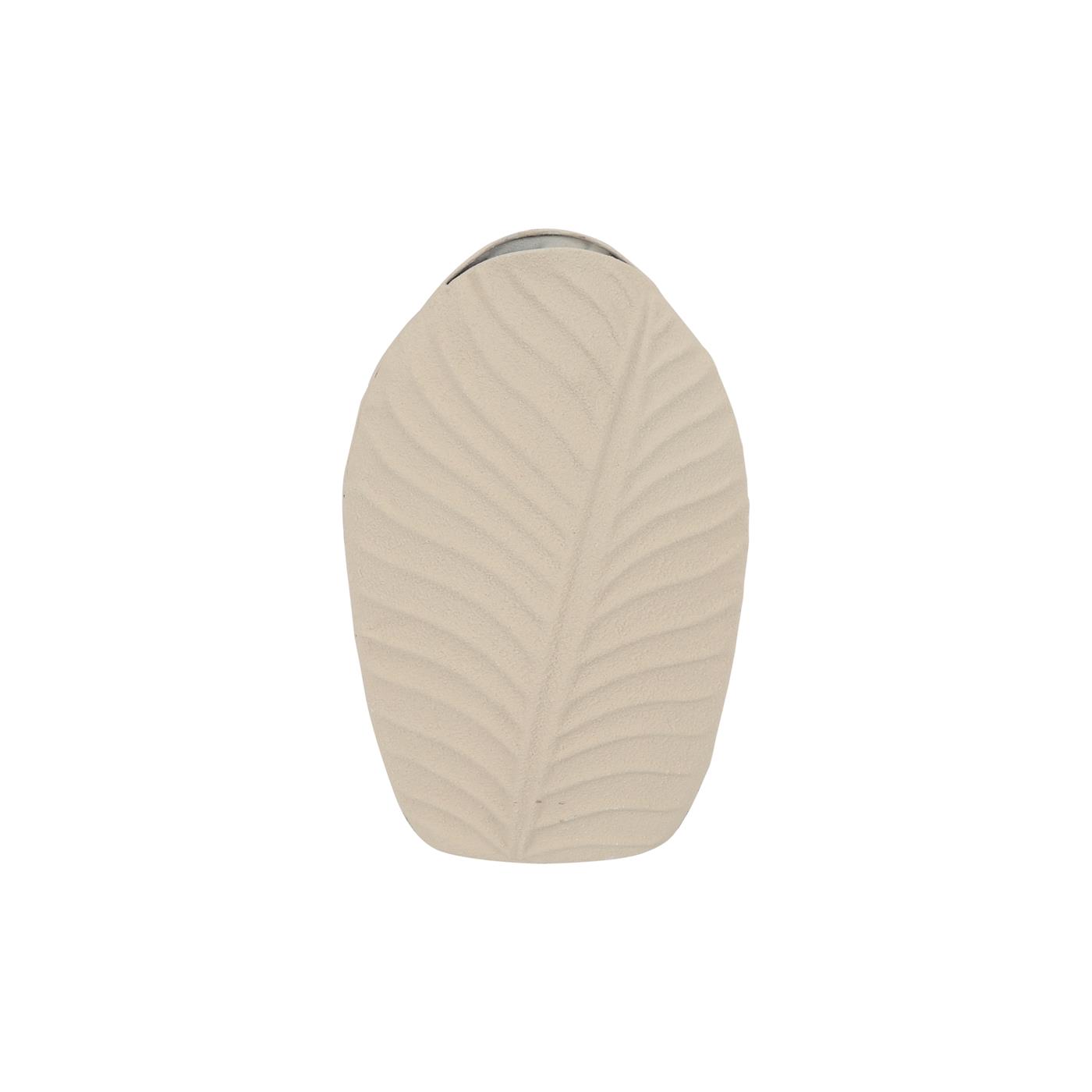 Countryfield Vaas Leaf S crème 18x9,5x29,5cm