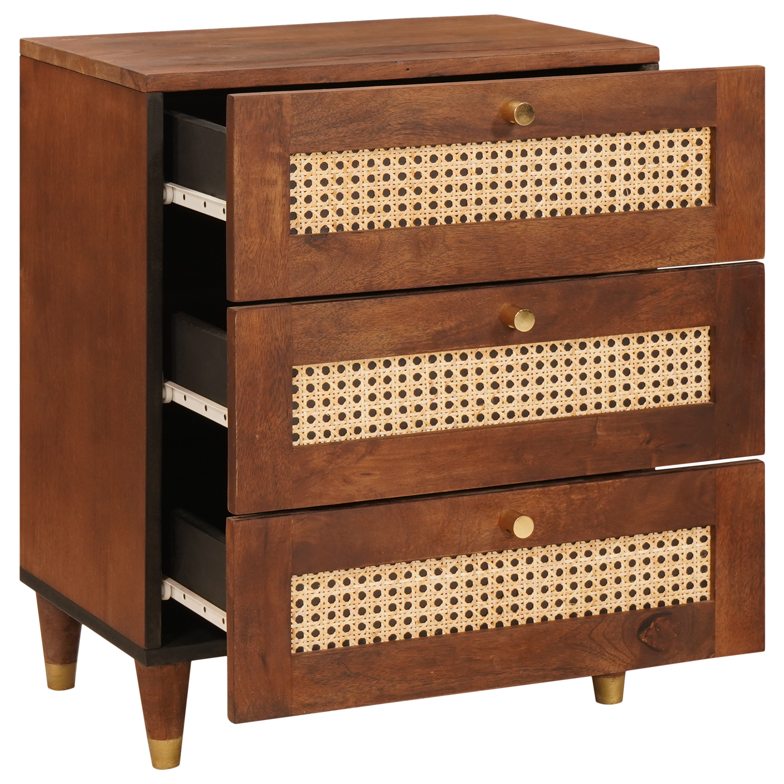 vidaXL Nachtkastjes Bruin 50 x 33 x 60 cm Bamboe en massief mango hout