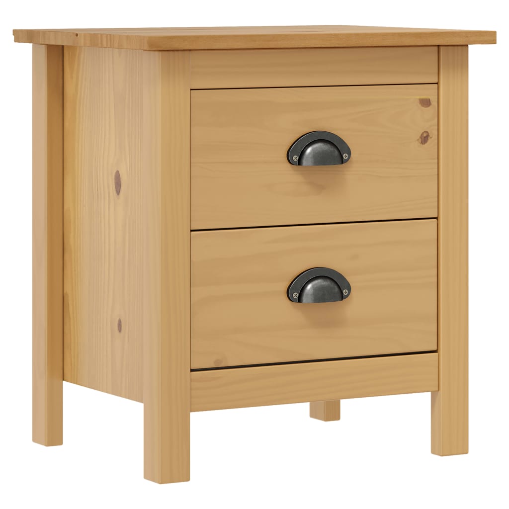 vidaXL Nachtkastjes 2 st Hill 46x35x49,5 cm massief grenenhout