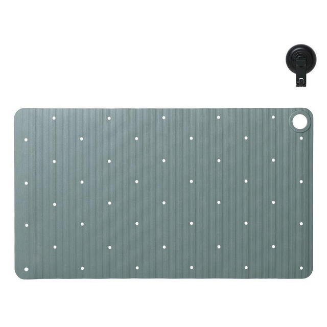 Sealskin Ribb Badmat - 40x70cm - Antislip - inclusief - zwarte haak - Groen 800625