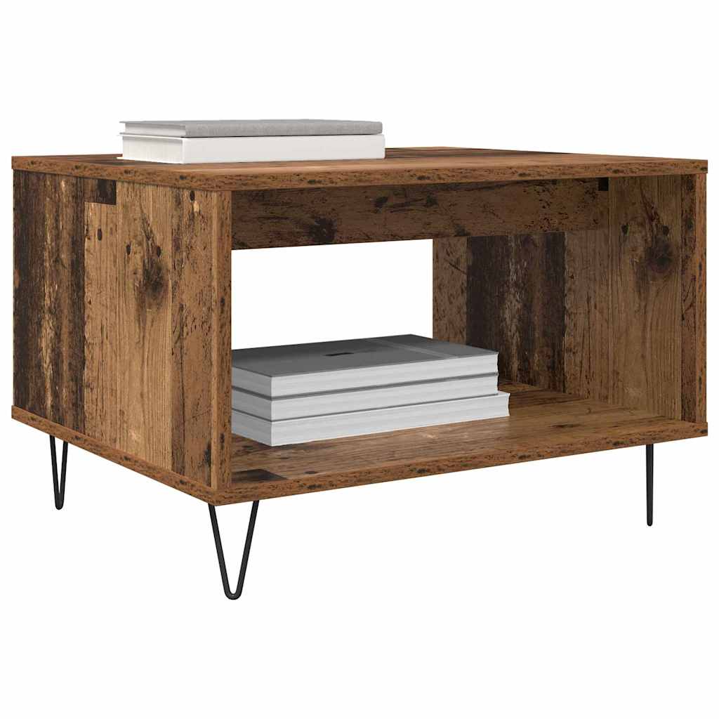 vidaXL Salontafel Oud hout 60 x 50 x 40 cm Bewerkt hout