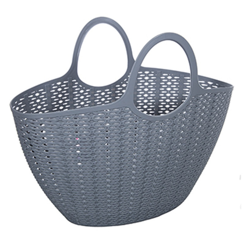 CM Flexibele wasmand/tas - grijs - 22 liter - kunststof - 50 x 20 x  - opbergen -