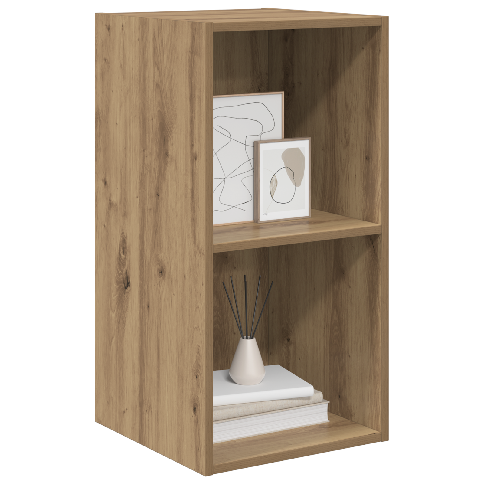 vidaXL Wandmontage TV Kast artisanaal eikenkleurig 37 x 37 x 72 cm