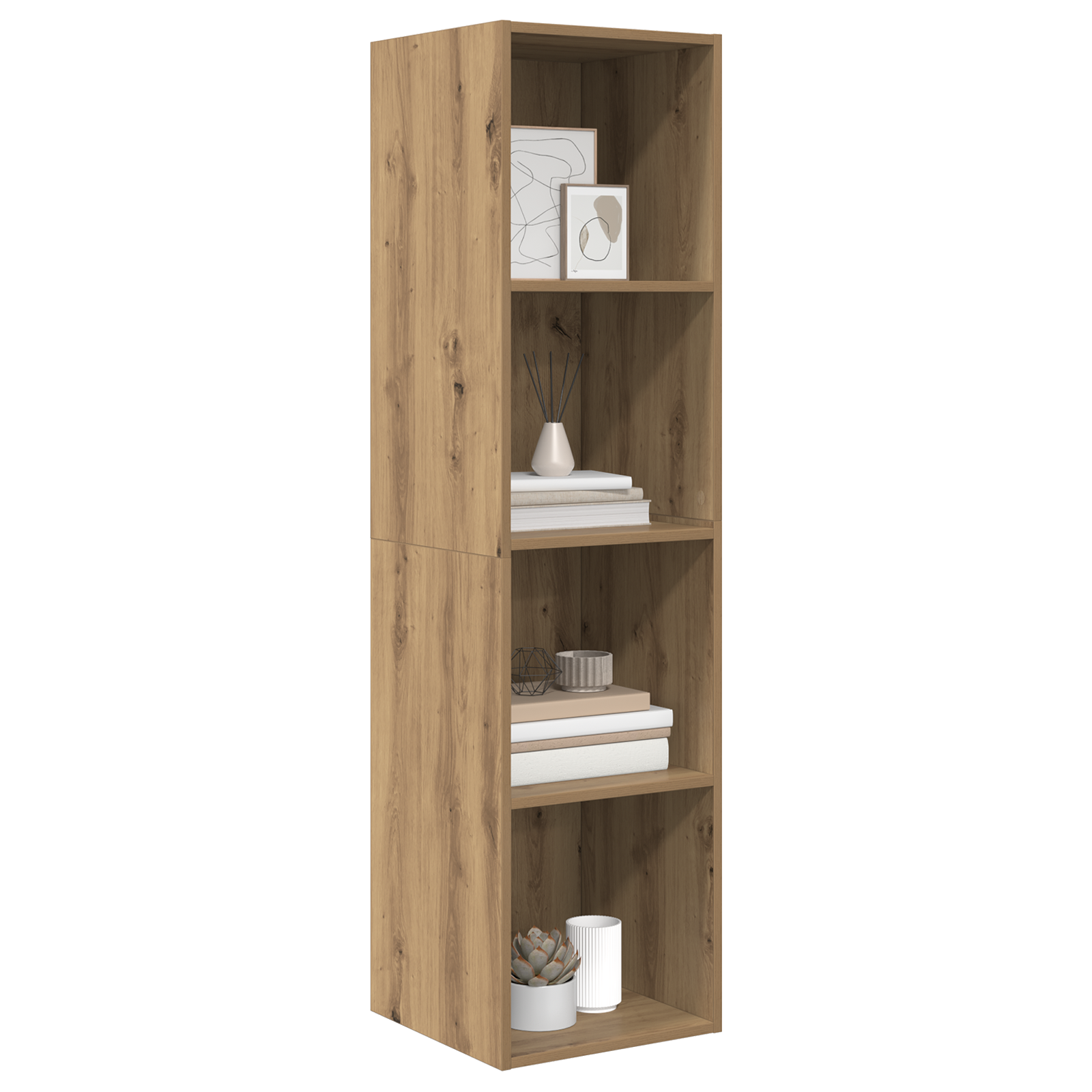 vidaXL Wandmontage TV Kast artisanaal eikenkleurig 37 x 37 x 142.5 cm