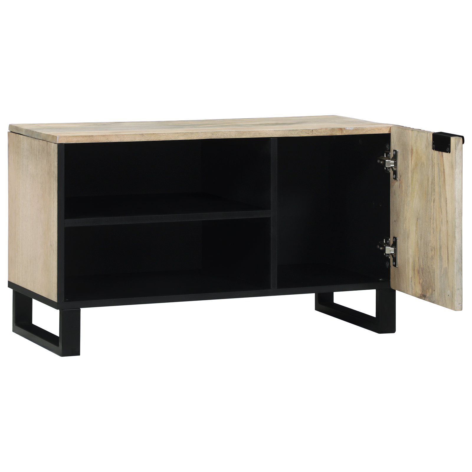 vidaXL Media-opslagkasten en rekken Wit en zwart 80 x 31.5 x 46 cm