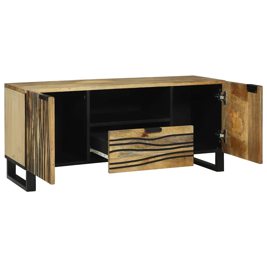 vidaXL TV Kast met lade Bruin 105 x 33 x 46 cm massief mangohout