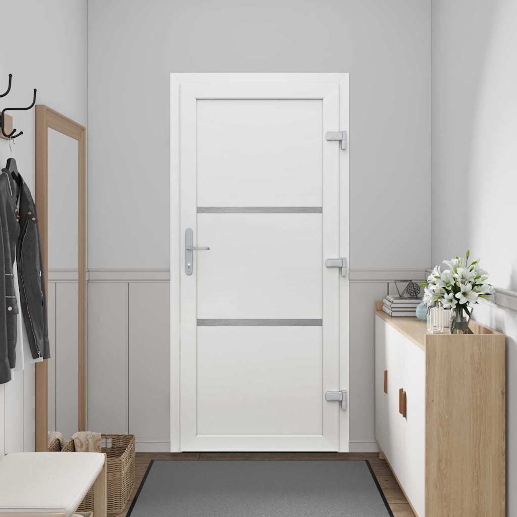 vidaXL Voordeur Antraciet PVC