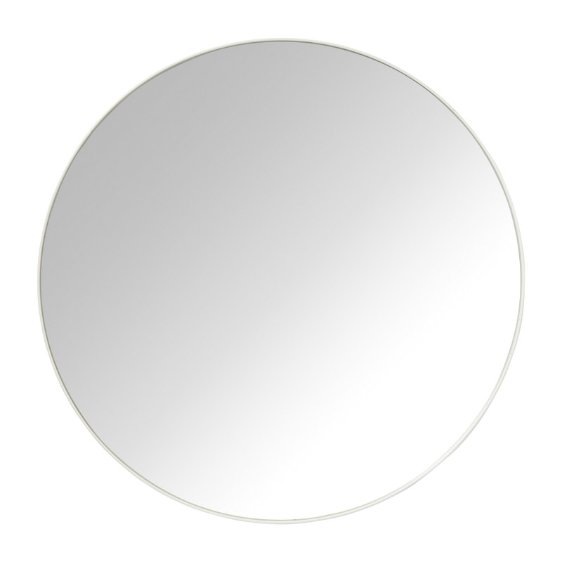 Xenos Ronde spiegel met beige lijst - ø60 cm