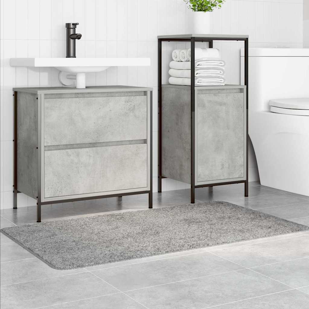 vidaXL Badmat Grijs 70 x 120 cm Polypropyleen