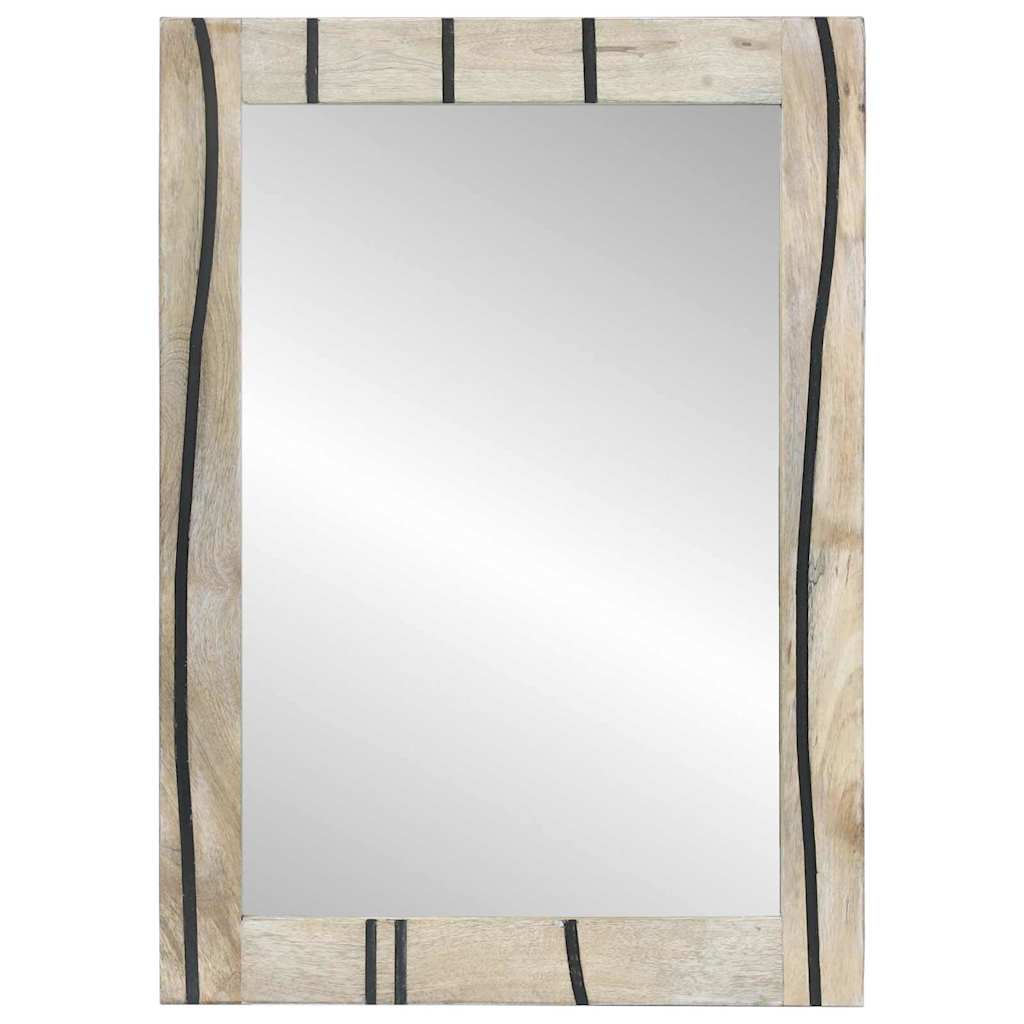 vidaXL Badkamer Spiegel met spiegel Bruin, zilver 50 x 70 x 30 cm