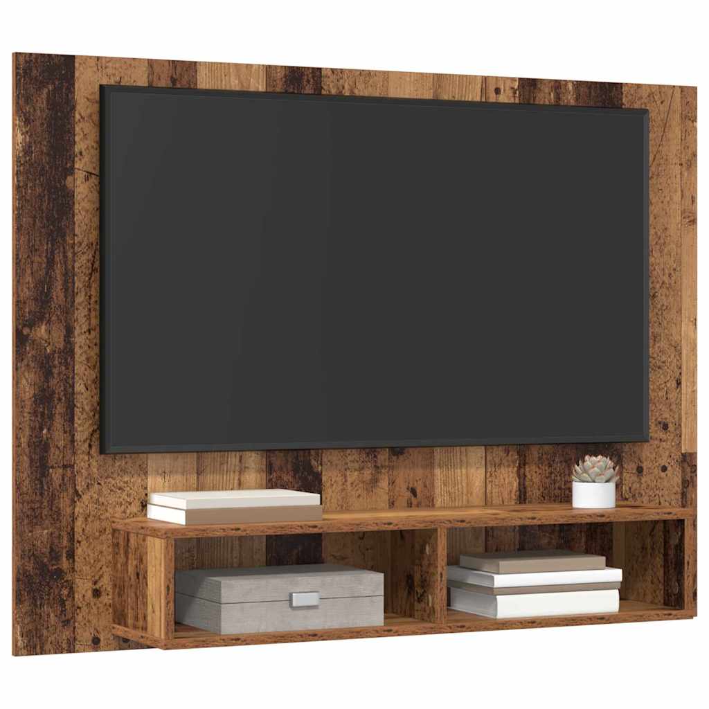 vidaXL Wand TV Kast Oud hout 120 x 23.5 x 90 cm Bewerkt hout