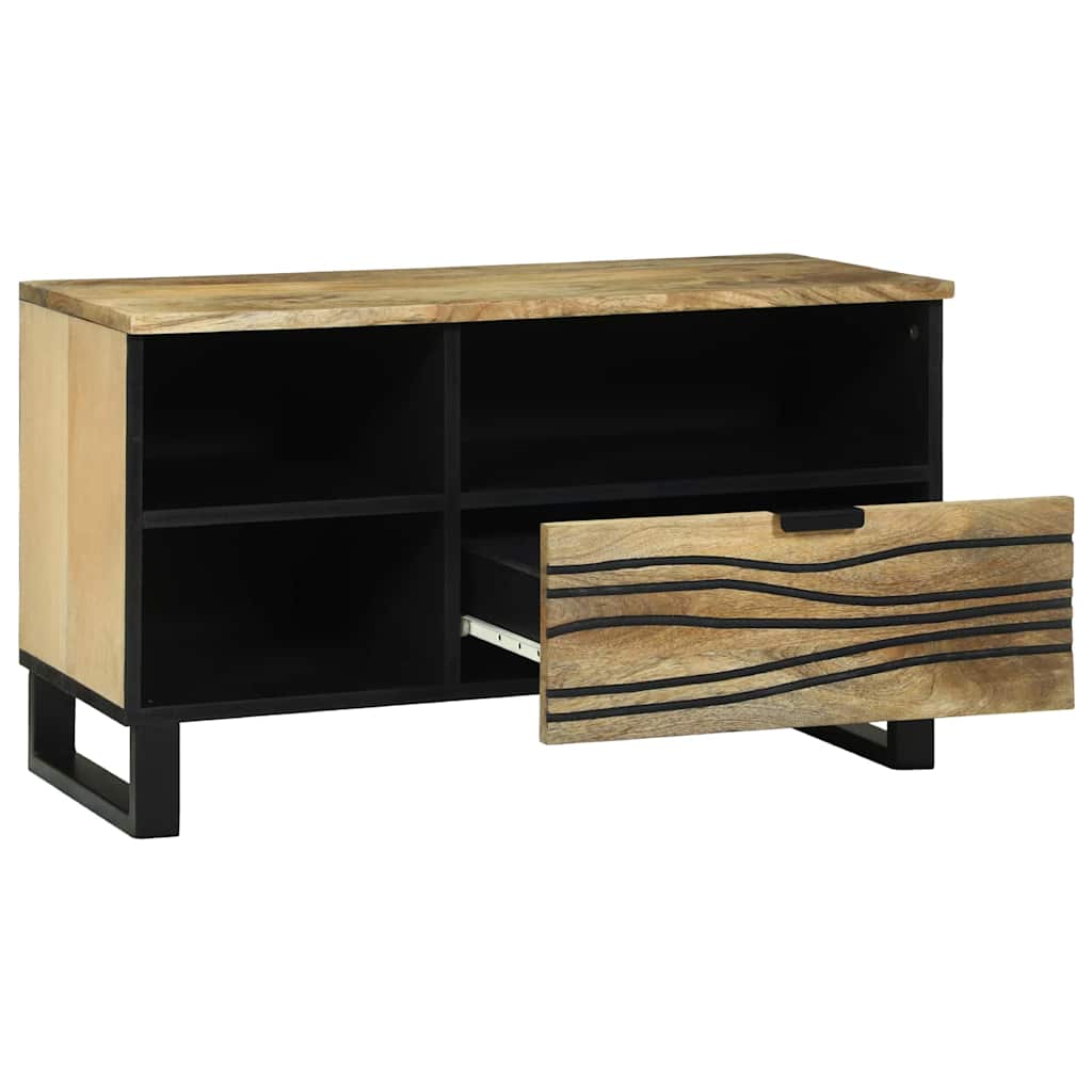 vidaXL Mediakast met lade Bruin 80 x 33.5 x 46 cm massief mangohout
