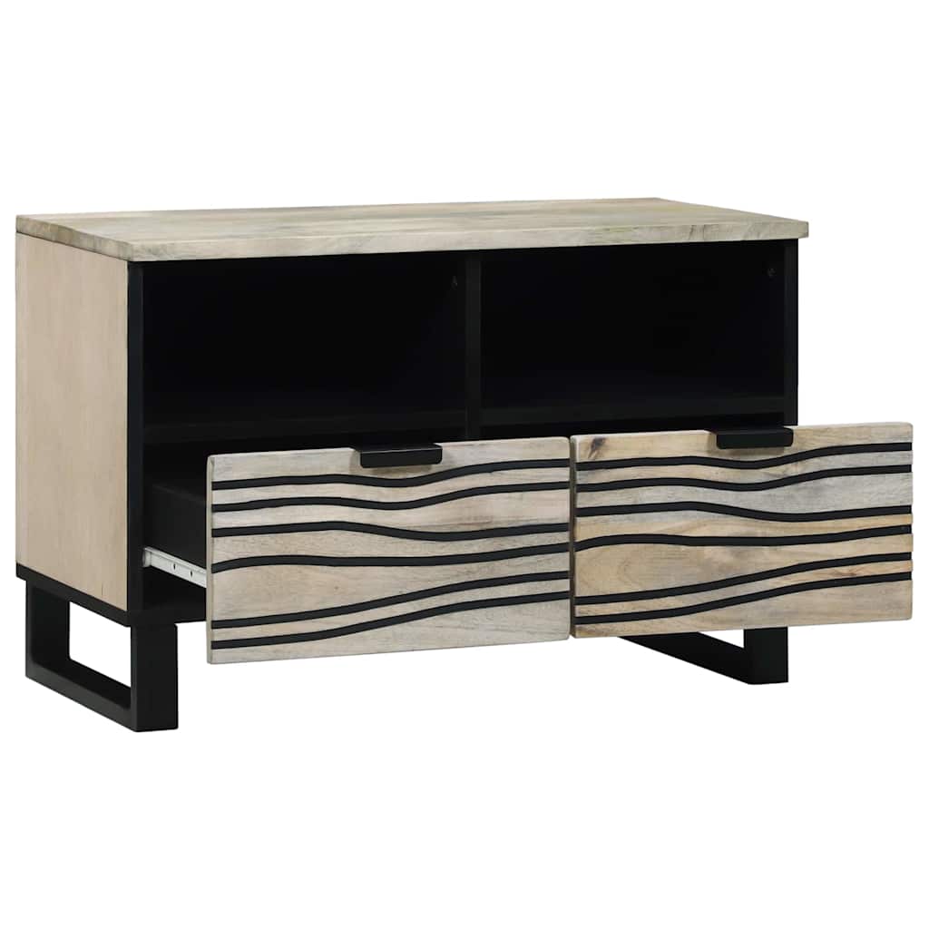 vidaXL TV Kast met lade Wit 70 x 33 x 46 cm massief mangohout