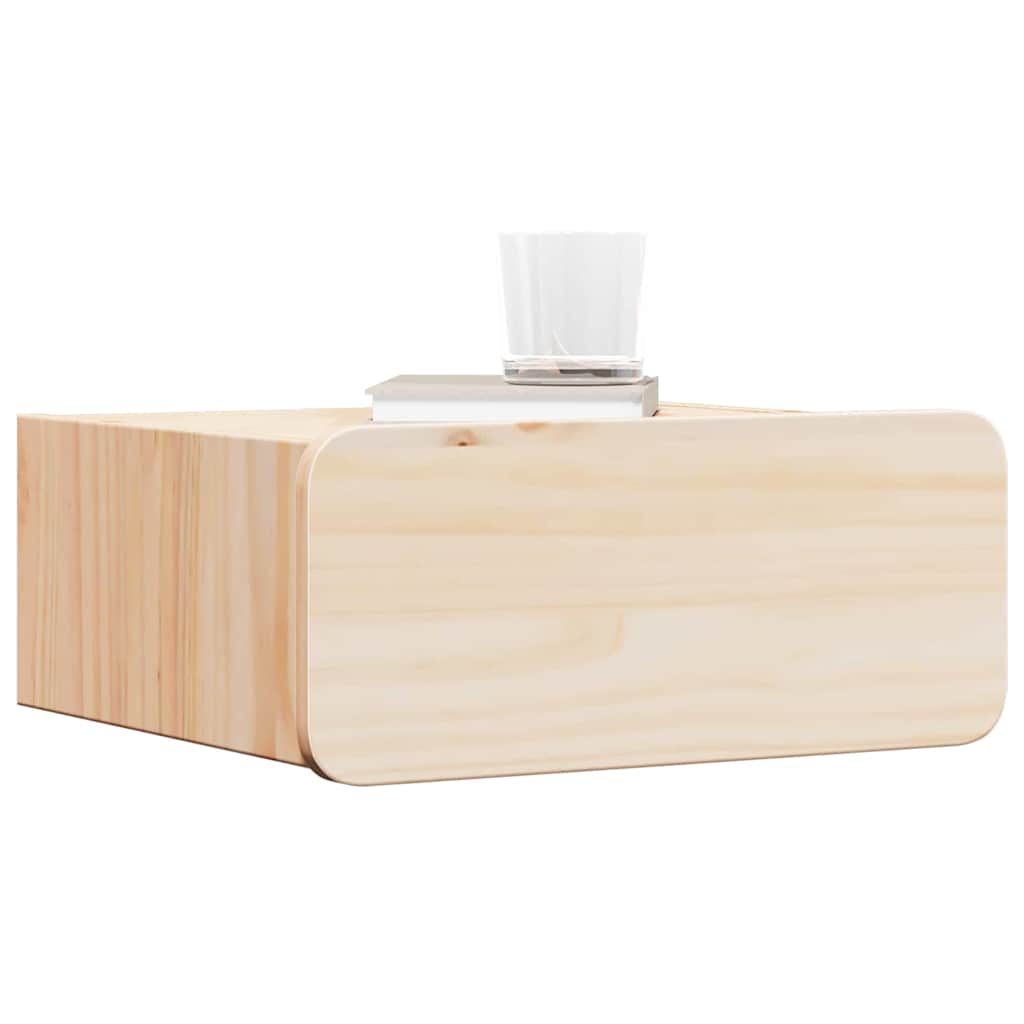 vidaXL Nachtkastje met lade Bruin 39 x 34 x 16.5 cm Massief grenenhout