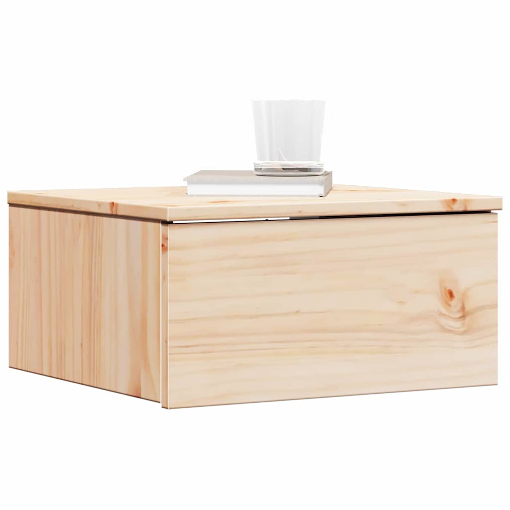 vidaXL Nachtkastje met lade Bruin 37 x 35 x 18,5 cm Massief grenenhout