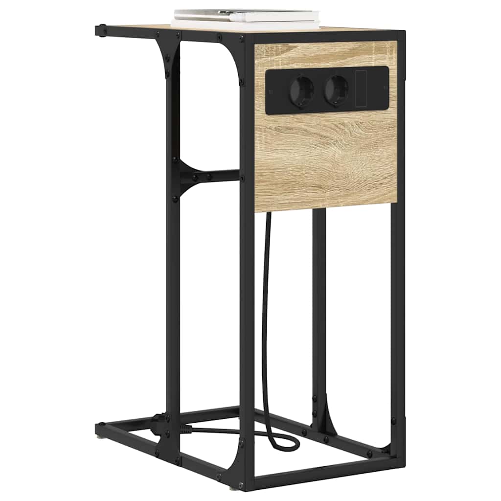 vidaXL Nachtkastje Sonoma eiken 41.5 x 26 x 60.5 cm Bewerkt hout