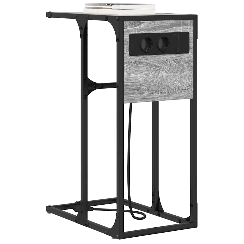 vidaXL Nachtkastje Grijs sonoma 41.5 x 26 x 60.5 cm Bewerkt hout