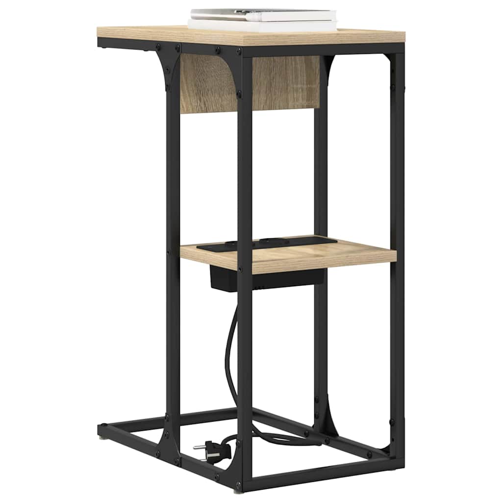 vidaXL Nachtkastje Sonoma eiken 41.5 x 26 x 60.5 cm Bewerkt hout